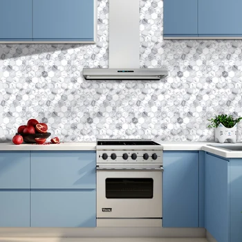 3D Su Geçirmez Mutfak Backsplash Vinil duvar karoları DIY Kendinden Yapışkanlı Duvar Kağıdı