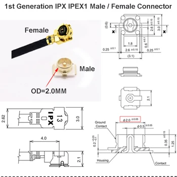 20 ADET U. FL IPX IPEX Dişi Konnektörler IPEX1 SMT Soket WıFı Anten Tabanı PCB RF Koaksiyel Anten Kartı Terminali 2