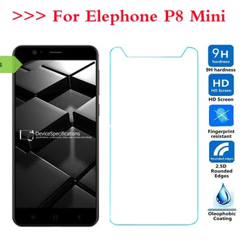 Temperli Cam Elephone P8 Mini A8 H1 S3 lite P4000 Ekran Koruyucu Film Için 9 H Premium Elephone P8 Mini 5.0 