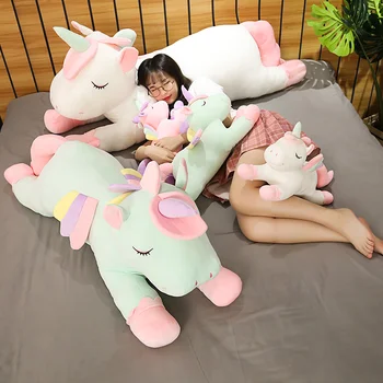 Yeni Yastıkları Yastık Kanepe İçin Renkli Pegasus Yastık Melek Unicorn peluş oyuncaklar Bebekler çocuklar İçin doğum günü hediyesi sevgililer Günü Hediyeleri 1