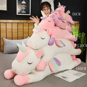 Yeni Yastıkları Yastık Kanepe İçin Renkli Pegasus Yastık Melek Unicorn peluş oyuncaklar Bebekler çocuklar İçin doğum günü hediyesi sevgililer Günü Hediyeleri 4