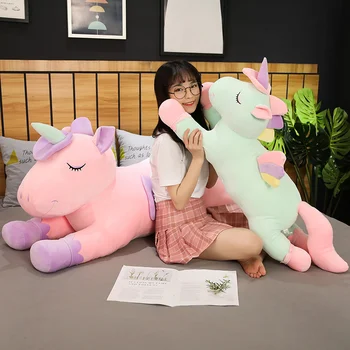 Yeni Yastıkları Yastık Kanepe İçin Renkli Pegasus Yastık Melek Unicorn peluş oyuncaklar Bebekler çocuklar İçin doğum günü hediyesi sevgililer Günü Hediyeleri 5