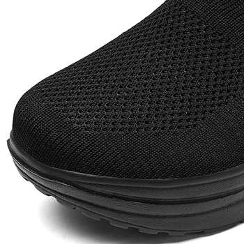 Atıkota Yaz Hafif Platform Sneakers Kadınlar için Kadın Örgü Düz tenis ayakkabıları Hollow Out Slip-On kadın Spor Ayakkabı 2022 Yeni 1