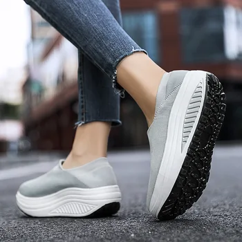 Atıkota Yaz Hafif Platform Sneakers Kadınlar için Kadın Örgü Düz tenis ayakkabıları Hollow Out Slip-On kadın Spor Ayakkabı 2022 Yeni 3