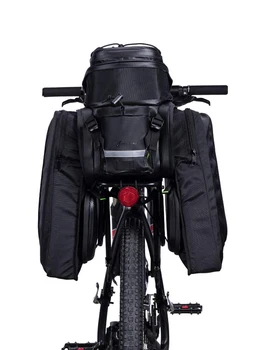 ROCKBROS Büyük Kapasiteli bisiklet koltuğu Çantası Arka Sırt Çantası Bagaj Bisiklet Pannier Paketi MTB Bisiklet Raf Seyahat Çantası Bisiklet Aksesuarları