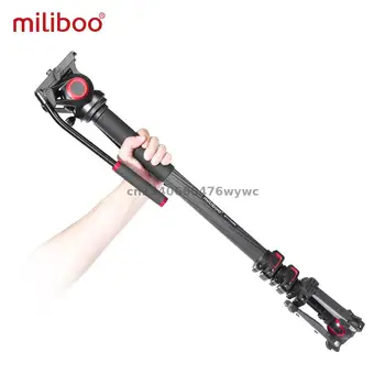 Miliboo MTT705 Kamera Video Monopod Sıvı Sürükle Başkanı Profesyonel Kamera DSLR Kamera için Standı Seyahat 10 kg yük