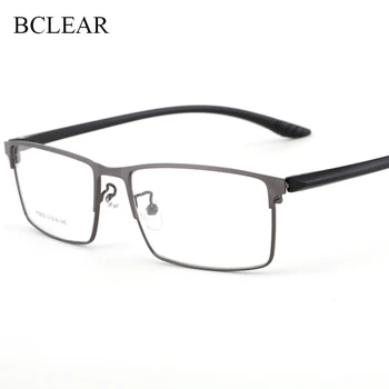 BCLEAR 2019 Alaşım Gözlük Çerçeve Erkekler Ultralight Kare Miyopi Presbiyopi Reçete Gözlük Metal Tam Optik Çerçeve Gözlük 4