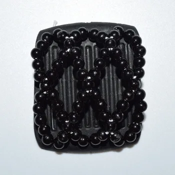 Siyah inci boncuk küçük boy sihirli tarak 20 adet/grup Kullanımı kolay
