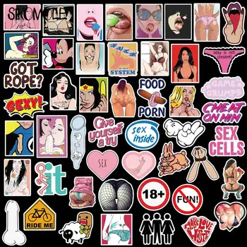 10/48/96 ADET Karikatür Baştan Çıkarma Tease Kaba Seksi Çıkartmalar Güzel Kızlar DIY Araba Gitar Motor Bagaj Bavul Çıkartmaları Sticker F5