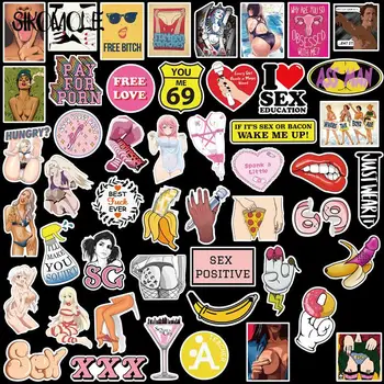 10/48/96 ADET Karikatür Baştan Çıkarma Tease Kaba Seksi Çıkartmalar Güzel Kızlar DIY Araba Gitar Motor Bagaj Bavul Çıkartmaları Sticker F5 2