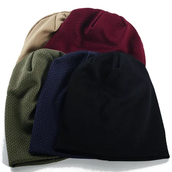 Geebro Erkek Kadın Örme Yapraklar Desen Şapka Düz Renk Skullies Beanies Kap Moda ısıtıcı Bere Unisex Baggy Rahat Bonnets