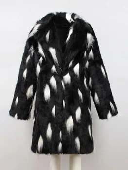 IEFB 2023 Kış erkek Tilki Kürk sıcak tutan kaban Şık Moda Taklit Vizon Saç Lüks Giysiler Erkek Taklit Kürk Yeni Rüzgarlık 21Q4440