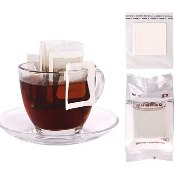 Tek kullanımlık Damla Kahve Fincanı filtre torbaları Ofis Seyahat Demlemek Kahve ve Çay Aracı Kahve Filtreleri Kağıt Dropshipping için