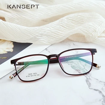KANSEPT Vintage Optik Gözlük Çerçevesi Erkekler Kadınlar Tr Metal Şeffaf Şeffaf Gözlük Kare Miyopi Reçete Gözlük 2022