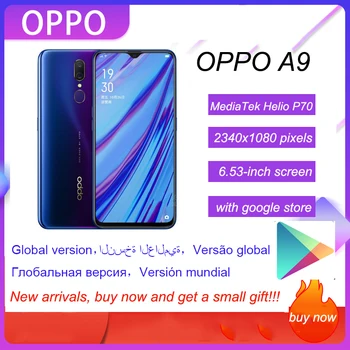 Yeni OPPO A9 / F11 smartphone 4G LTE Android 8.1 MT6771V Octa Çekirdek 6.53 inç 128G Cep Telefonu Arka Parmak Izi 16MP 3D Vücut 4020 mAh 4