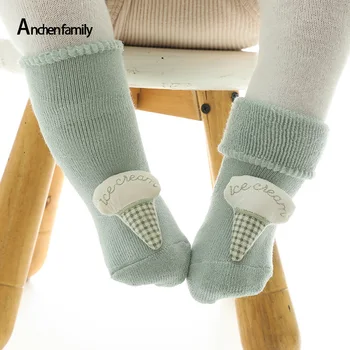 Anti Kayma Yumuşak Pamuk Kat Çorap Ayakkabı Yenidoğan Karikatür Hayvan Bebek Çorap Bebek Erkek Bebek Çorap Sonbahar Kış Bebek Kız Çorap 0