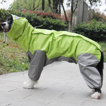 Pet Köpek Yağmurluk Açık Su Geçirmez Giysiler Kapşonlu Tulum Tulum Küçük Büyük Köpekler İçin yağmur pelerini Fransız Bulldog Labrador