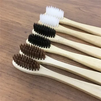 10 ADET Renkli Doğal Bambu Diş Fırçası Seti Yumuşak Kıl Kömür Diş Beyazlatma Bambu Diş Fırçaları Yumuşak Diş Ağız Bakımı