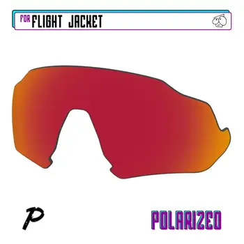 EZReplace için Polarize Yedek Lensler-Oakley Uçuş Ceket Güneş Gözlüğü-Kırmızı P 1