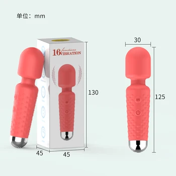 Güçlü Mini Vibratörler Kadınlar için 16 Hızları AV Sihirli Değnek USB Şarj G Noktası Masaj Yetişkin Seks Oyuncakları Kadın için 18+ 0