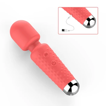 Güçlü Mini Vibratörler Kadınlar için 16 Hızları AV Sihirli Değnek USB Şarj G Noktası Masaj Yetişkin Seks Oyuncakları Kadın için 18+ 2