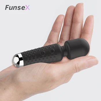 Güçlü Mini Vibratörler Kadınlar için 16 Hızları AV Sihirli Değnek USB Şarj G Noktası Masaj Yetişkin Seks Oyuncakları Kadın için 18+ 5