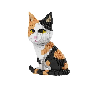 Balody Küçük Parçacık Yapı Taşları Sevimli Karikatür Hayvan Kedi Pet 3D Modeli Koleksiyonu Mini Tuğla Oyuncaklar Montaj