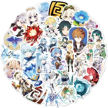 10/30/50/100 adet Sevimli Anime Oyunu Genshin Darbe Etiketler Çıkartmaları Sticker Dizüstü Bagaj Kaykay Gitar motosiklet Çocuk Oyuncakları