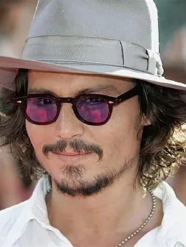 Güneş gözlüğü Erkekler Sihirli Macera Johnny Depp Gözlük karayip korsanları Renkli Adam güneş gözlüğü Erkek Retro Gözlük Erkekler İçin 4