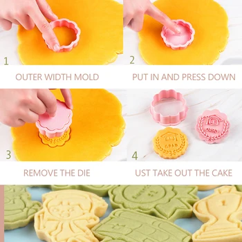 8 Adet / takım Mezuniyet Serisi Karikatür Bisküvi DIY kurabiye kalıbı Kesici 3D Bisküvi Pişirme Kalıp Plastik Dekorasyon mutfak gereçleri 5