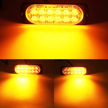 1x Araba flaşlı uyarı lambası 12SMD ızgara yanıp sönen arıza acil durum ışığı Kamyon römork İşaret lambası LED yan ışık Araba İçin 24v 0