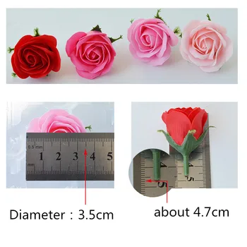 50 Adet / takım Çapı 3.5 Cm Mini Petal Gül Çiçek Sabun Kağıt Düğün Dekorasyon Dıy Hediye En İyi Sabun Çiçekler