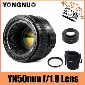 YONGNUO YN50mm F1. 8 Kamera nikon için lens / Canon EOS Otomatik Odaklama Büyük Diyafram Lens DSLR Kamera için D800 D300 D700 D3200 D3300