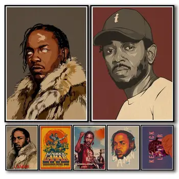 28 Tasarımlar Kendrick Lamar Kraftpaper Poster Alternatif Soyut Sanat Boyama Komik Duvar Sticker için Kahve Evi Bar