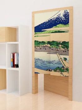 Yeni Ukiyo-e Dalga kapı perdesi Japon Suşi Izakaya Bölme Kapı Perdesi Rüzgar Geçirmez Bölünmüş Sanat Noren Duvar Asılı Goblen 1