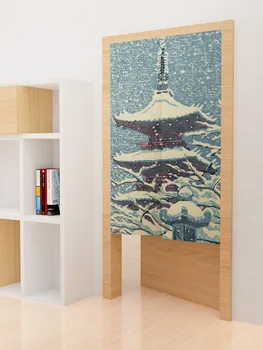 Yeni Ukiyo-e Dalga kapı perdesi Japon Suşi Izakaya Bölme Kapı Perdesi Rüzgar Geçirmez Bölünmüş Sanat Noren Duvar Asılı Goblen 5