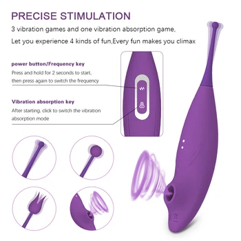 Yeni 10 Hızları Sihirli Değnek Emme Vibratör Meme Klitoris Stimülatörü Masaj Vibratörler Kadın Mastürbasyon Erotik Seks Oyuncakları Kadınlar için 1