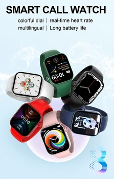 Orijinal IWO 15 Serisi 8 Akıllı saati, Kalp Hızı Erkekler Kadınlar Spor Fitness Tracker Android İOS PK W27 Telefon Smartwatch