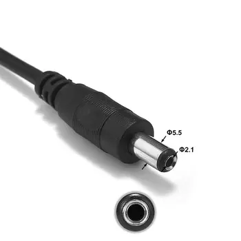 Çevrimiçi Açık Kapalı Anahtarı LED Konektörü DC Dişi Erkek Güç Kablosu Fiş Adaptörü İle 5.5 * 2.1 mm DC Fiş Hattı Jack Tel 0