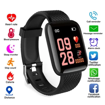 Akıllı saatler IP67 Su Geçirmez Kan Basıncı nabız monitörü İzle Spor Smartwatch Android IOS Apple Telefon İçin Erkek Kadın Çocuk