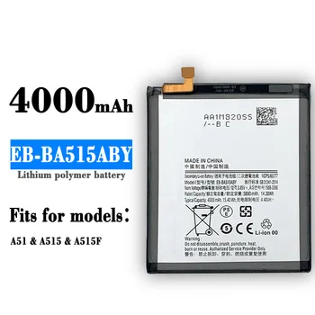 Orijinal EB-BA515ABY Yedek Pil Samsung Galaxy A51 SM-A515 SM-A515F-DSM 4000mAh Şarj Edilebilir Piller + Ücretsiz Araçlar