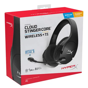 Yeni Kingston HyperX Bulut Stinger Çekirdek oyun kulaklığı Oyun dereceli kablosuz 7.1 Surround Ses Gürültü önleyici mikrofon ile