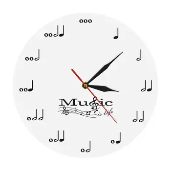 Modern Müzik Notaları duvar saati Müzik hayattır Duvar Saatleri Akrilik Saat Müzik Tema Tasarım Duvar Dekor Oturma Odası İçin En İyi Hediye 3