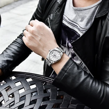 PAGANI tasarım Lüks Moda erkek mekanik saatler Üst Marka Paslanmaz Çelik Su Geçirmez Saat Safir Cam Otomatik İzle 4