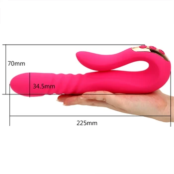 IKOKY ısıtma otomatik teleskopik değnek AV çubuk vibratör vajinal G noktası masaj sokmak Dildo vibratör seks oyuncakları kadınlar için 5