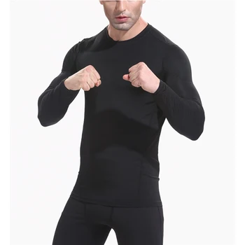 Spor Sıkıştırma Gömlek Tayt Spor Spor Erkekler koşu kıyafetleri Spor Koşu Takım Elbise Kış termal iç çamaşır CCCP Spor Giyim