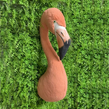 2021 Promosyon hediye dolması peluş oyuncak hayvan flamingo kafa iç dekor duvar dekor