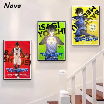Japon Anime BLUELOCK Futbol Modern Anime Posteri MAVİ KİLİT Ev Dekor Tuval Boyama Duvar Sanatı Estetik Odası Dekor Cuadros 4