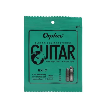 6 adet / takım Orphee elektro gitar teli 010-046 nikel kaplama alaşımlı çelik dizeleri büyük parlak ton ve Normal ışık gitar parçaları