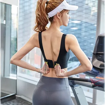 Darbeye dayanıklı Spor Sutyeni Push Up Yoga Kırpma Üst Backless Spor Sütyen Kadın egzersiz kıyafeti Yüksek Elastik Koşu Spor Atletik İç Çamaşırı